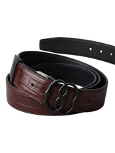 Load image into Gallery viewer, Bally 6305666 Emblem Brown/Black Reversible Cut-To-Size Leather Belt EU110/US 44