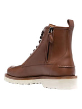 Load image into Gallery viewer, Bally Nokor 6239794 Men's Brown Moc Toe Leather Boots Size 11 MSRP $809
