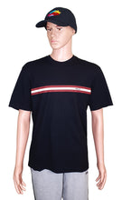 Load image into Gallery viewer, Bally 6233733 Men's Black 100% Cotton Striped Logo T-Shirt MSRP $300