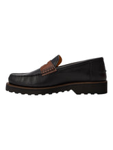 Load image into Gallery viewer, Bally Noah 6301850 Men's Black & Cuero Leather Loafers MSRP $670