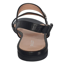 Load image into Gallery viewer, Bally Carlas 6234087 Women's Black Lamb Leather Flat Sandals MSRP $695
