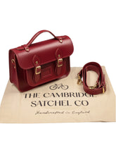 Load image into Gallery viewer, Cambridge Satchel MINNA1008MBN10101 The Mini Red Leather CrossBody Bag MSRP $265