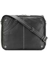 Load image into Gallery viewer, NEW Bally Scratch Men's 6226351 Black Plain Leather Shoulder Bag MSRP $1875