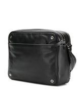 Load image into Gallery viewer, NEW Bally Scratch Men's 6226351 Black Plain Leather Shoulder Bag MSRP $1875