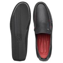 Load image into Gallery viewer, NEW Porsche Beverly Hills Carbon Design Black/Red Moccasins US 7.5 MSRP $355