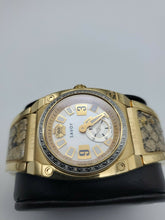 Load image into Gallery viewer, NEW SAVOY ICON STAINLESS GOLD 35MM LADIES WATCH DIAMOND DIAL MSRP $1400
