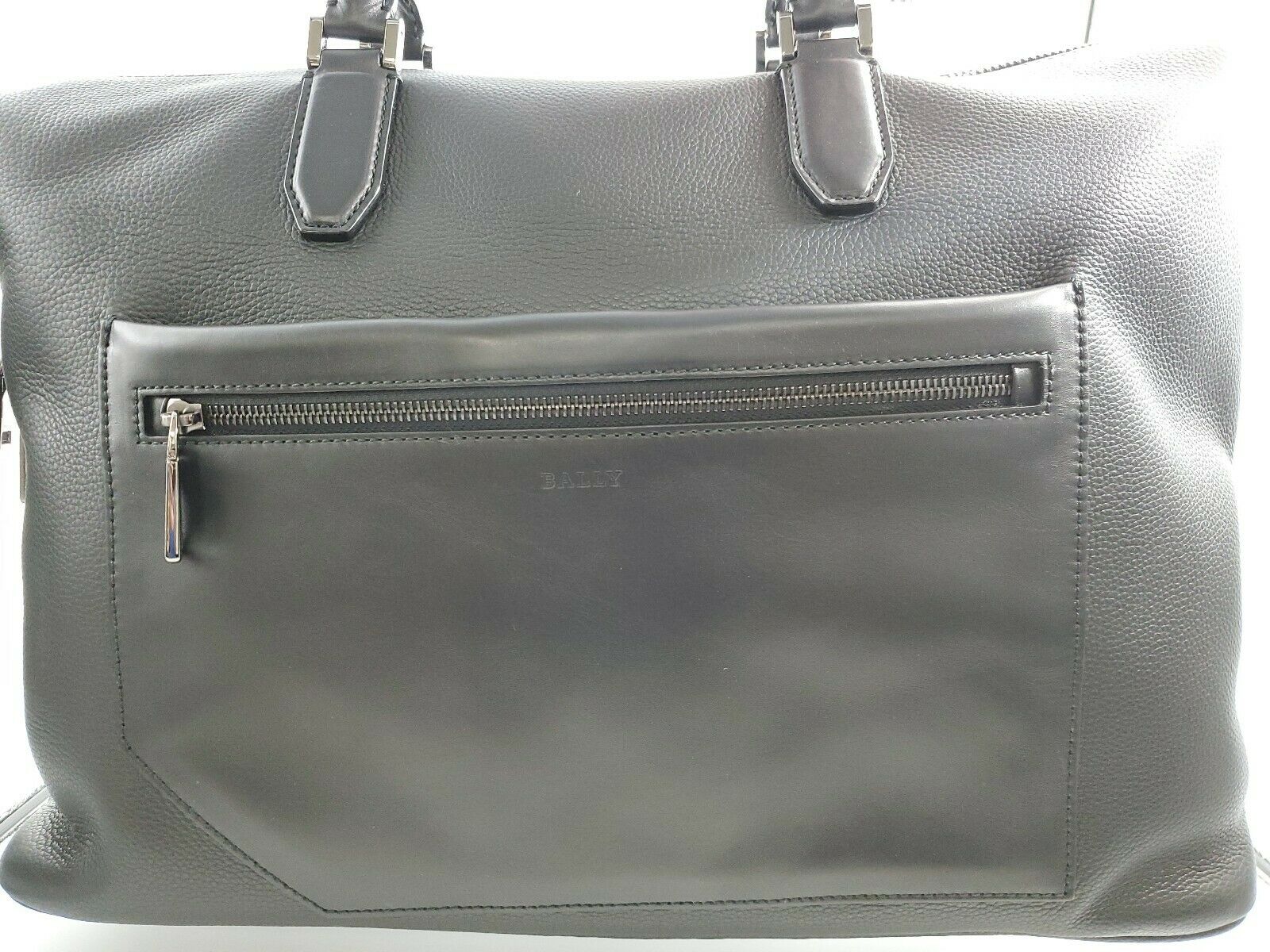 New Bally Colyn Women s Weekender Black Leather Travel Bag MSRP