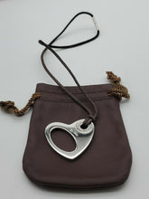 Load image into Gallery viewer, NEW BLISS BY DAMIANI STAINLESS STEEL HEART PENDANT WITH DIAMONDS MSRP $250
