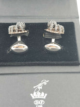 Load image into Gallery viewer, Deakin & Francis Sterling Silver Black Spinel Ruby Spider Cufflinks C1740X0001