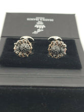 Load image into Gallery viewer, Deakin & Francis Sterling Silver Black Spinel Ruby Spider Cufflinks C1740X0001