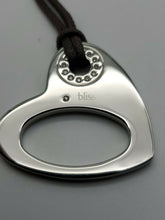 Load image into Gallery viewer, NEW BLISS BY DAMIANI STAINLESS STEEL HEART PENDANT WITH DIAMONDS MSRP $250