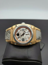 Load image into Gallery viewer, NEW SAVOY ICON  STAINLESS ROSE GOLD 35MM LADIES WATCH SNAKE SKIN INSERTS $900