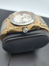 Load image into Gallery viewer, NEW SAVOY ICON  STAINLESS ROSE GOLD 35MM LADIES WATCH SNAKE SKIN INSERTS $900