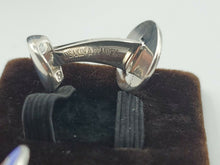 Load image into Gallery viewer, New Deakin and Francis Sterling Silver Red & Royal Blue Enamel Oval Cufflinks