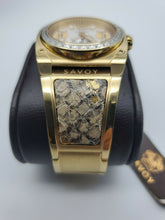 Load image into Gallery viewer, NEW SAVOY ICON STAINLESS GOLD 35MM LADIES WATCH DIAMOND DIAL MSRP $1400