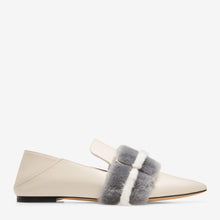 Load image into Gallery viewer, NEW Bally Hamelia Women's 6223320 Bone Calf Leather Fur Pumps US 9 MSRP $850