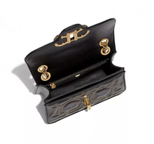 Load image into Gallery viewer, NEW SALVATORE FERRAGAMO Quilting Women's 716807 Black Shoulder Bag MSRP $2400