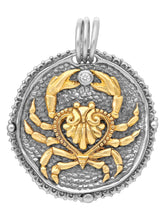 Load image into Gallery viewer, Konstantino Cancer Carved Zodiac with Diamond and Chain MEKJ623-109 MSRP $1395
