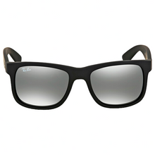 Load image into Gallery viewer, NEW RAY-BAN Unisex Justin Black Mirror Rubber Sunglasses RB4165 622/6G MSRP $165
