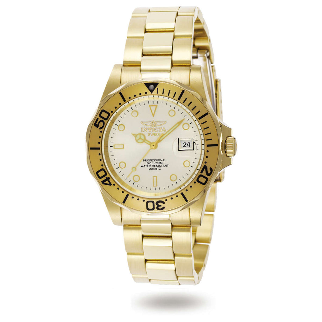 Invicta Men's 2155 Pro Diver Champagne Dial Quartz Watch 40mm MSRP $395