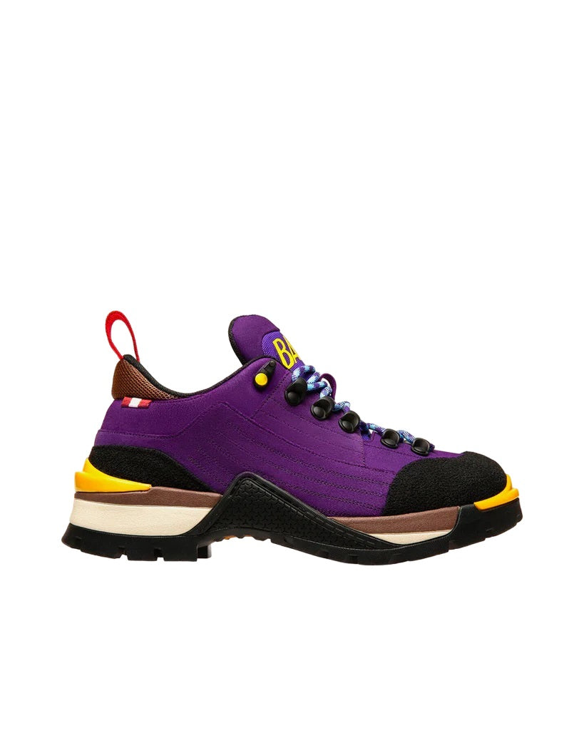 Bally Hike 6239705 Women's Mirtillo Calf Suede Leather Sneakers MSRP $1259
