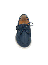 Load image into Gallery viewer, Bally Nabry 6306780 Men's Marine Leather Boat Loafers MSRP $870
