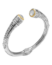 Load image into Gallery viewer, Konstantino Dome Silver and 18K Gold MOP Doublet Etched Cuff Bracelet BKJ699-313 MSRP $1390
