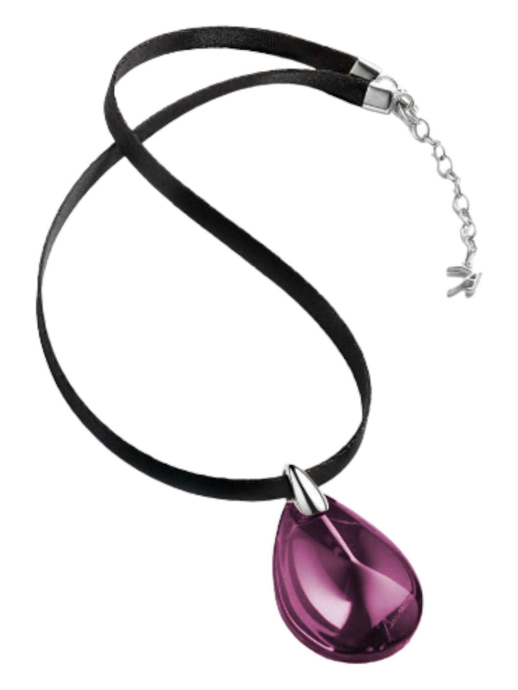 Baccarat 2810405 Psydelic Pendant Purple Mordore Crystal and Silver MSRP $510