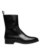 Load image into Gallery viewer, Bally Saltron-L 6304560 Men's Black Calf Plain Leather Boots MSRP $1100
