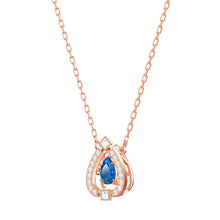 Load image into Gallery viewer, Swarovski Sparkling Dance 5465281 Rose Gold Plated Crystal Pear Pendant Necklace

