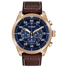 Load image into Gallery viewer, Citizen CA4213-18L Men's Eco-Drive Avion Blue Dial Strap 45 mm Watch MSRP $425
