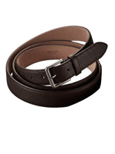 Load image into Gallery viewer, Bally Carl 6308799 Ebano 30mm Grained Leather Belt EU 120/US 47 MSRP $350
