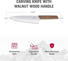 Load image into Gallery viewer, Victorinox Swiss Modern 8" Chef's Knife European Walnut Wood Handle | 6.9010.20G
