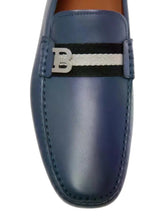 Load image into Gallery viewer, Bally Wiliam.O 6310045 Men's Blue Plain Leather Loafers MSRP $678
