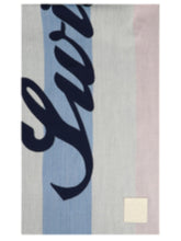 Load image into Gallery viewer, Bally 6302881 Wool Jacquard Scarf In Blue &amp; Pink MSRP $325
