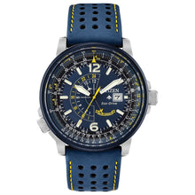 Load image into Gallery viewer, NEW Citizen Eco-Drive Nighthawk Men&#39;s Blue Dial Strap Watch BJ7007-02L MSRP $450
