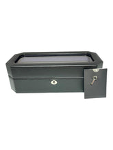 Load image into Gallery viewer, Wolf 458303 Windsor 5 Piece Watch Box in Black &amp; Purple MSRP $215
