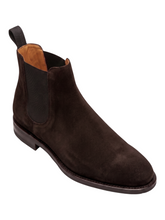 Load image into Gallery viewer, Bally Styles-R 6304623 Men's Ebano Chelsea Suede Leather Boots MSRP $995
