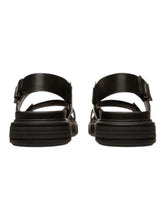 Load image into Gallery viewer, Bally Jaron-I 6300079 Men's Black Interlaced Leather Sandals MSRP $480
