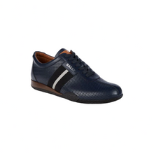 Load image into Gallery viewer, Bally Frenz Men&#39;s 6230484 Ink Perforated Leather Sneakers MSRP $535 NEW
