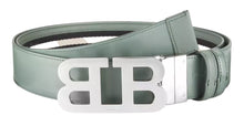 Load image into Gallery viewer, Bally 6303777 Mirror B Reversible Leather Striped/Sage Belt EU 120/US 47 MSRP $450
