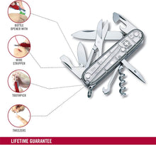 Load image into Gallery viewer, Victorinox Climber Silver Tech 91mm 14 Function Pocket Knife | 1.3703.T7B1
