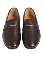Load image into Gallery viewer, Bally Pesek 6306056 Men's Ebano Deer Grained Leather Loafers MSRP $950

