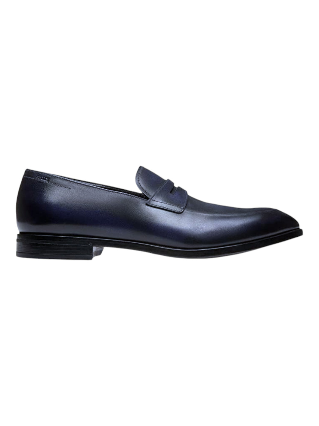 Bally Limao 6234482 Men's Marine Brushed Leather Penny Loafers MSRP $700