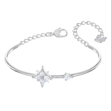 Load image into Gallery viewer, Swarovski Symbolic 5511401 Rhodium Plated &amp; Crystal Bangle Bracelet MSRP $119
