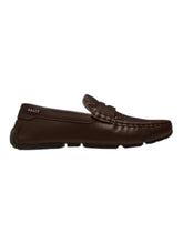 Load image into Gallery viewer, Bally Pilos 6303274 Men's Ebano Leather Driving Loafers MSRP $740
