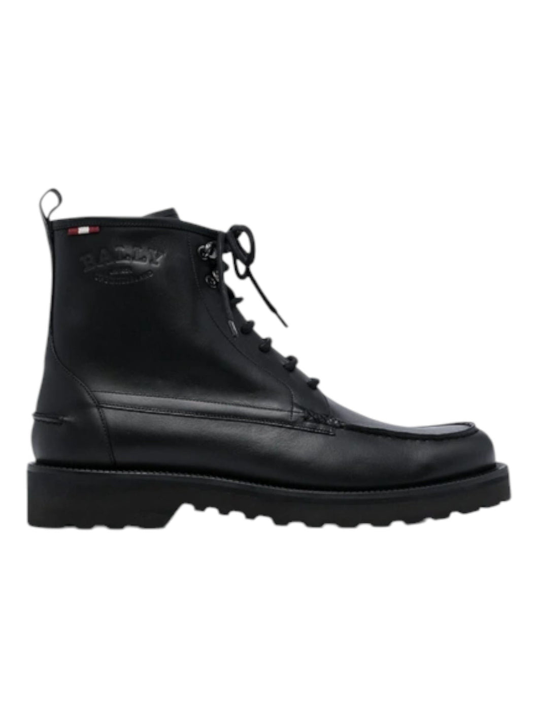 Bally Nokor 6239793 Men's Black Moc Toe Leather Boots Size 8 MSRP $809