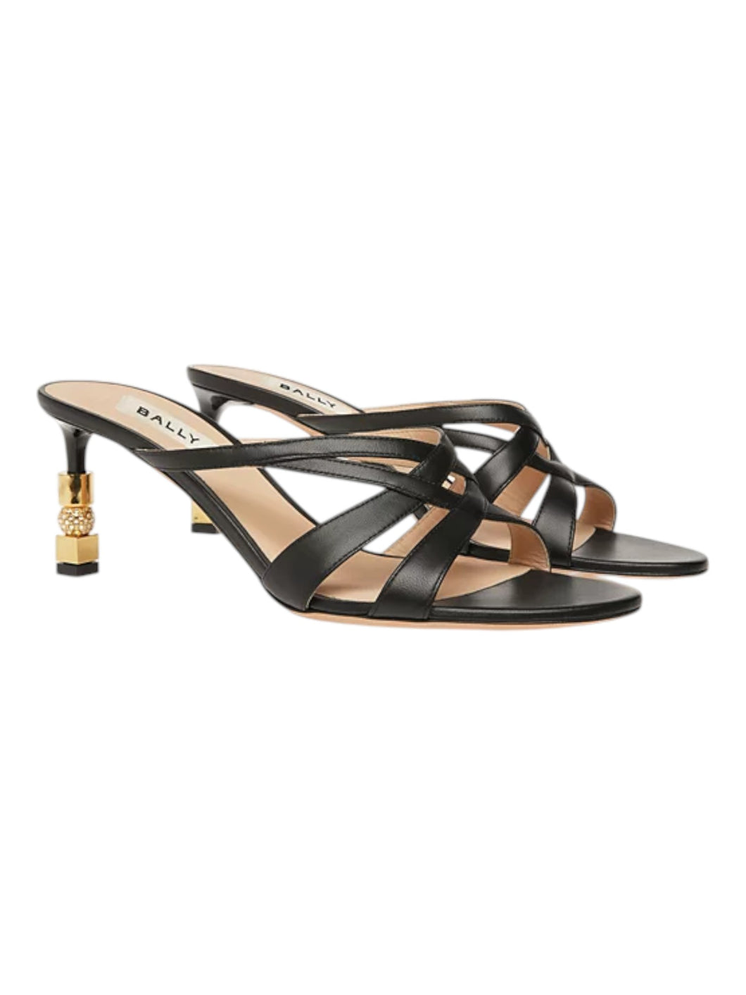 Bally Carolyn 6304286 Black Strappy Slip On Dress Sandals MSRP $1070