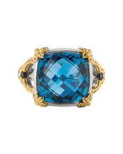 Load image into Gallery viewer, Konstantino Anthos Sterling Silver 18k Yellow Gold &amp; Spinel Ring DMK2157-478 S7
