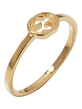 Load image into Gallery viewer, Gucci Interlocking G 18K Yellow Gold Ring YBC679115001 MSRP $880
